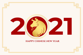 牛 新年展板背景