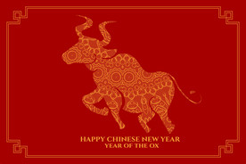 牛 新年展板背景