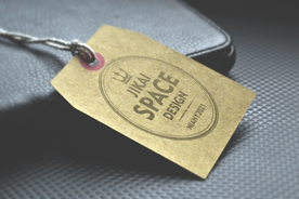 质感吊牌标签卡贴图样机