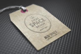 质感吊牌标签卡贴图样机