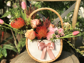 藤编花篮 鲜花花篮