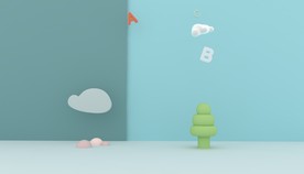 c4d模型创意清新电商展台电商