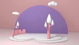 c4d模型创意清新电商展台电商