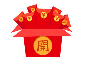 AI矢量2021年新年红包插画