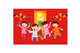AI矢量新年牛年迎春儿童插画