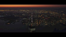 高清航拍夜景城市上空