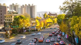 高清城市街道车流穿梭视频