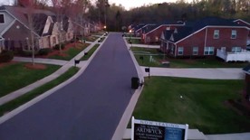 高清航拍社区住宅街道视频