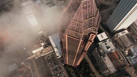 高清航拍城市大厦高楼林立