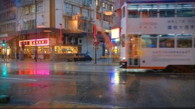 高清城市街道夜景穿梭车流