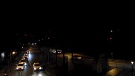 航拍城市夜景穿梭车流