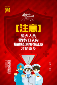 返乡通知社会公益活动海报素材