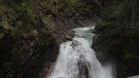 高清山间清泉喷洒而下