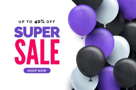 生日背景 节日气球