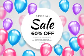 生日背景 节日气球