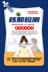 核酸检测社会公益活动海报素材