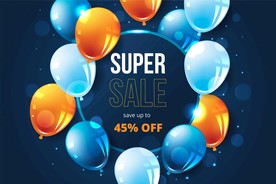 生日背景 节日气球