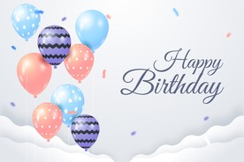 生日背景 节日气球