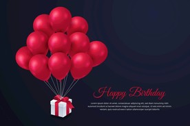 生日背景 节日气球