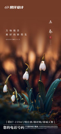 节日海报 立春节气 地产立春节