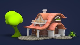 C4D模型 卡通别墅