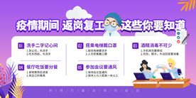 返岗复工社会公益宣传海报素材