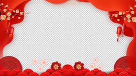 春节祝福视频  拜年视频边框