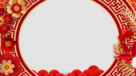 春节祝福视频  拜年视频边框