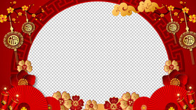 春节祝福视频  拜年视频边框