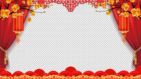 春节祝福视频  拜年视频边框