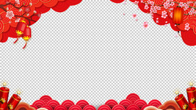 春节祝福视频  拜年视频边框
