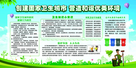 创建卫生城市公益宣传海报素材