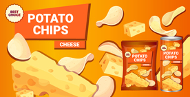 多种口味薯片