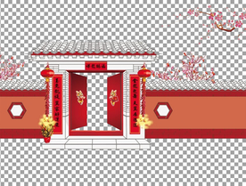 免抠 中式门头
