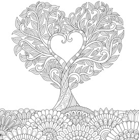 爱心花纹