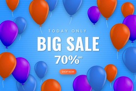 生日背景 节日气球