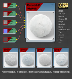 8K超清冰雪环境材质贴图