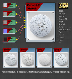 8K超清冰雪环境材质贴图