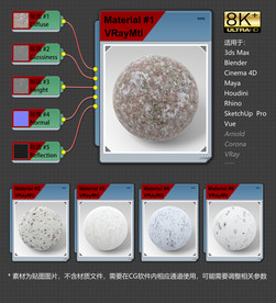 8K超清冰雪环境材质贴图