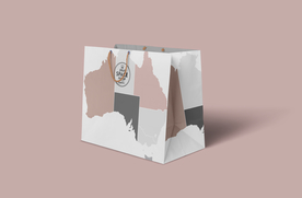 纸质商超购物袋样机PSD模板