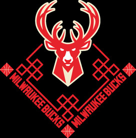 NBA官方雄鹿新年款衣服印花