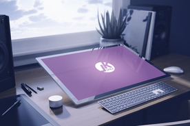 高清显示器PSD模板贴图样机