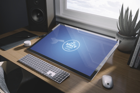 高清显示器PSD模板贴图样机