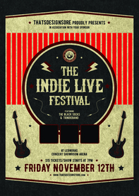 怀旧个性的音乐会海报模版