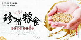 珍稀粮食谷物海报背景墙