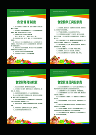 食堂管理规章制度活动海报素材