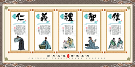 仁义礼智信校园文化宣传海报素材