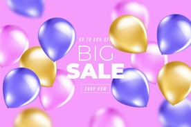 生日背景 节日气球