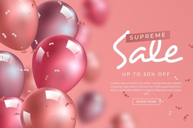 生日背景 节日气球