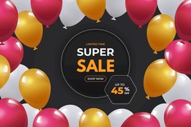 生日背景 节日气球